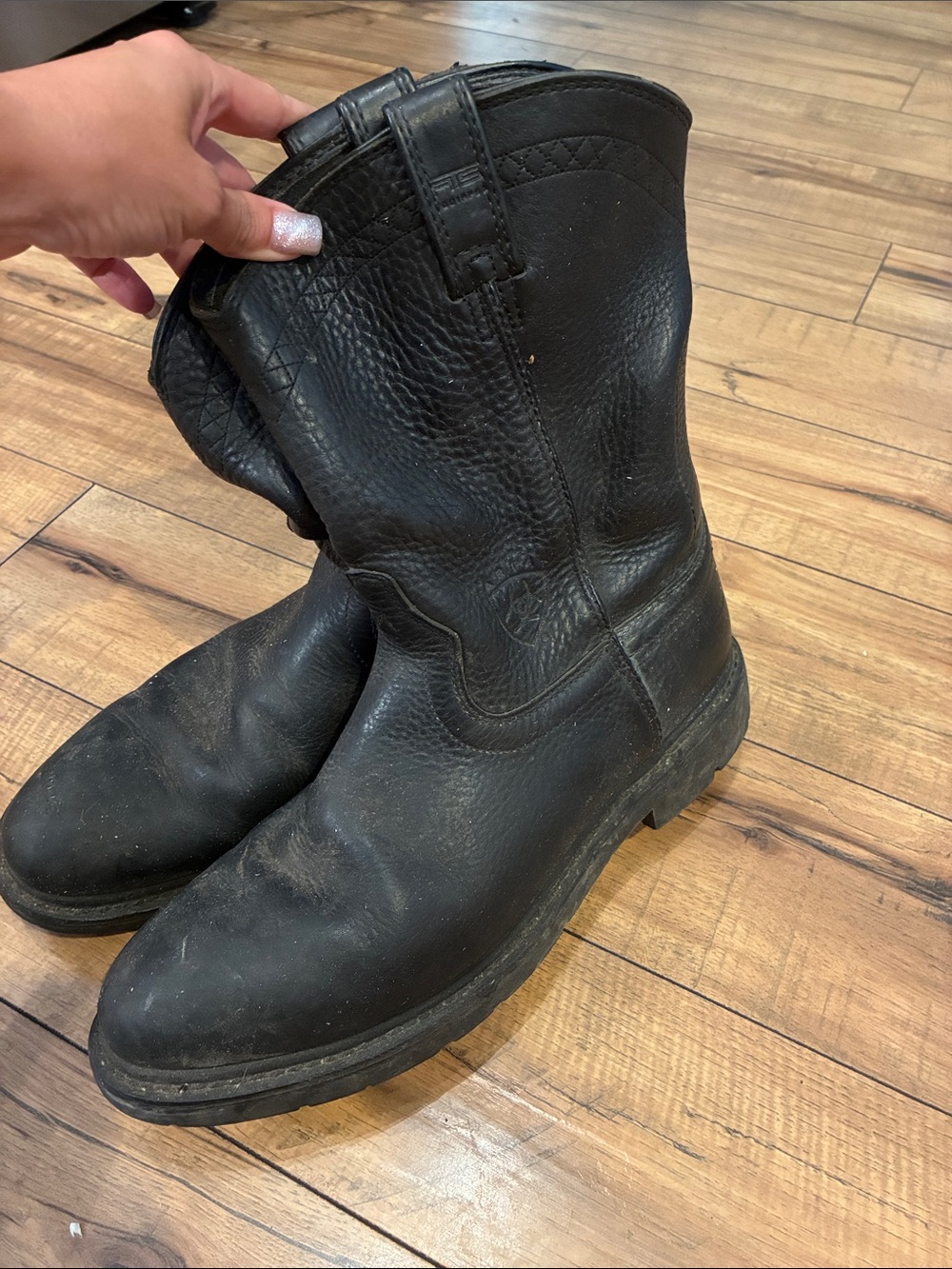 Ariat Sierra Men's Black Leather Work Boots
